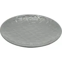 Geo Debossed Side Plate - Grey