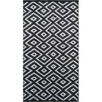 Geo Diamond Runner - Black, Cotton