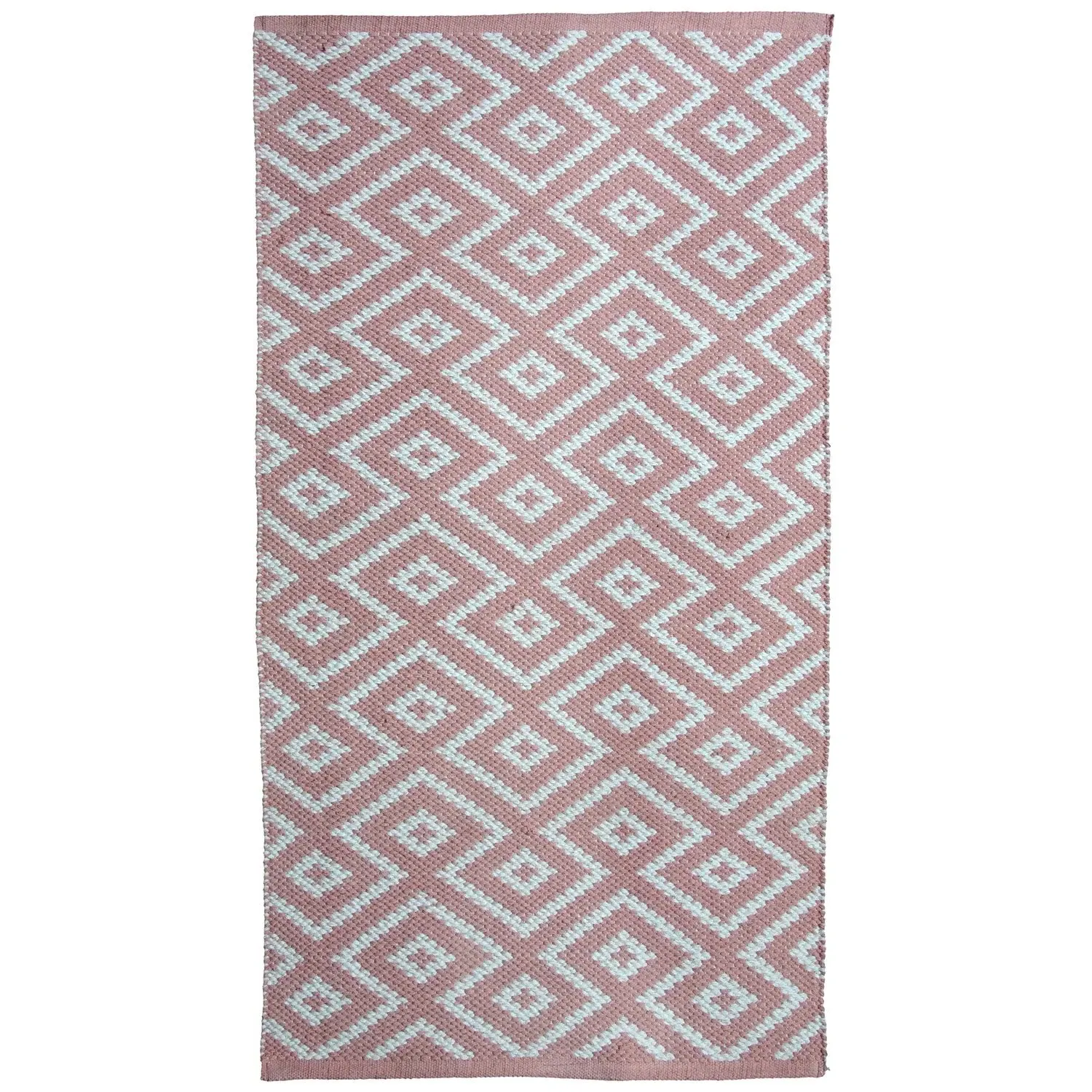 Geo Diamond Runner - Pink, Cotton