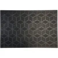 Geo Rubber Doormat - Black