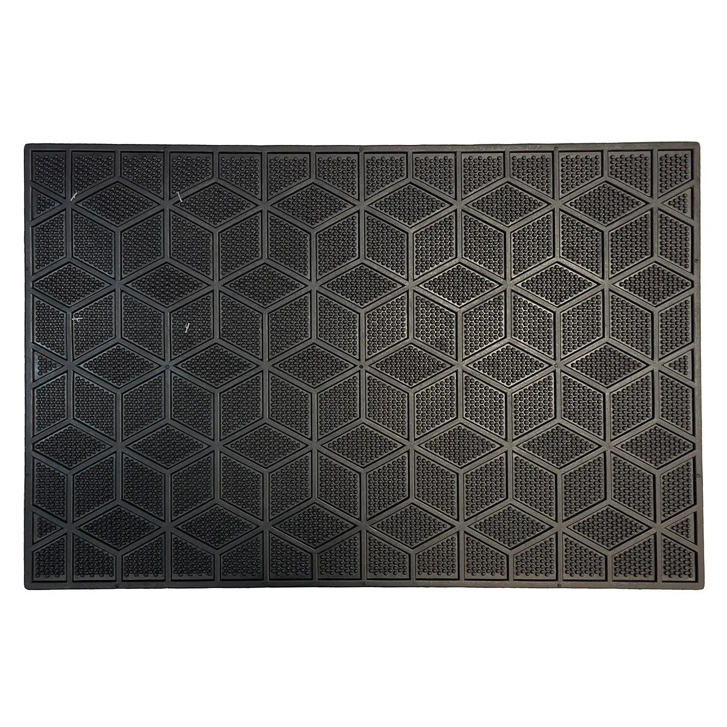 Geo Rubber Doormat - Black