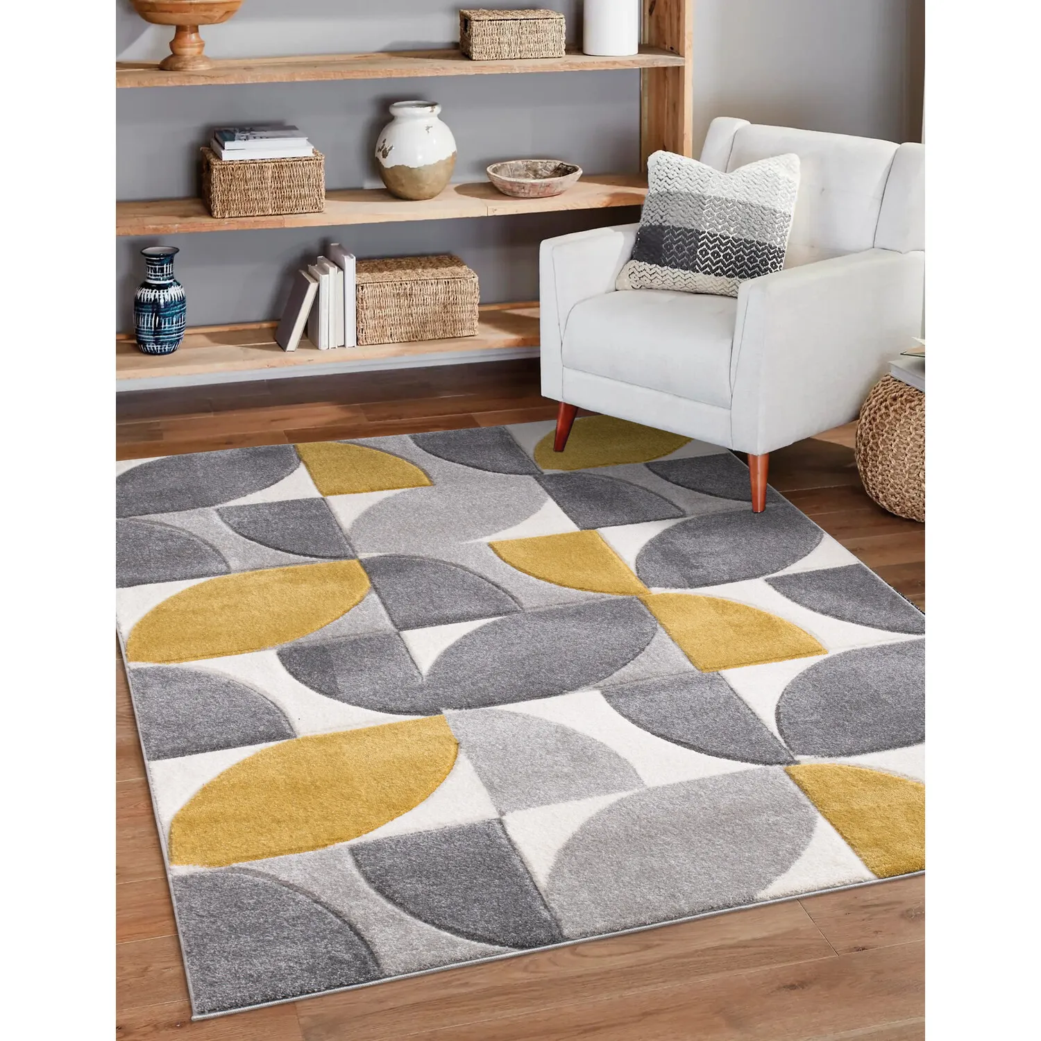 Geo Rug 120cm - Ochre