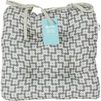 Geo Seat Pad - Grey, Cotton
