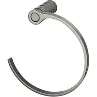 Geo Towel Ring - Graphite, Zinc Alloy