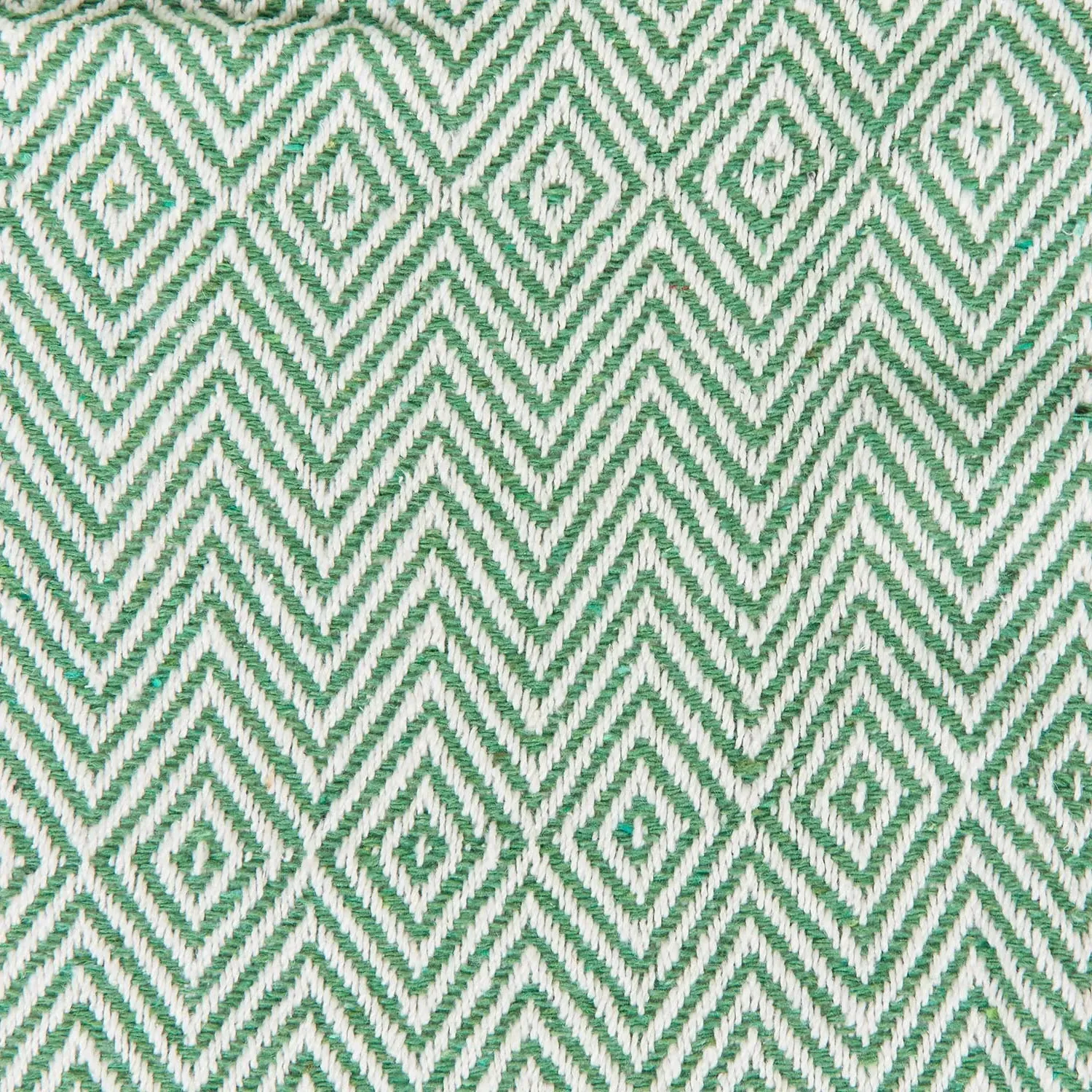 Geo Woven Throw - Green