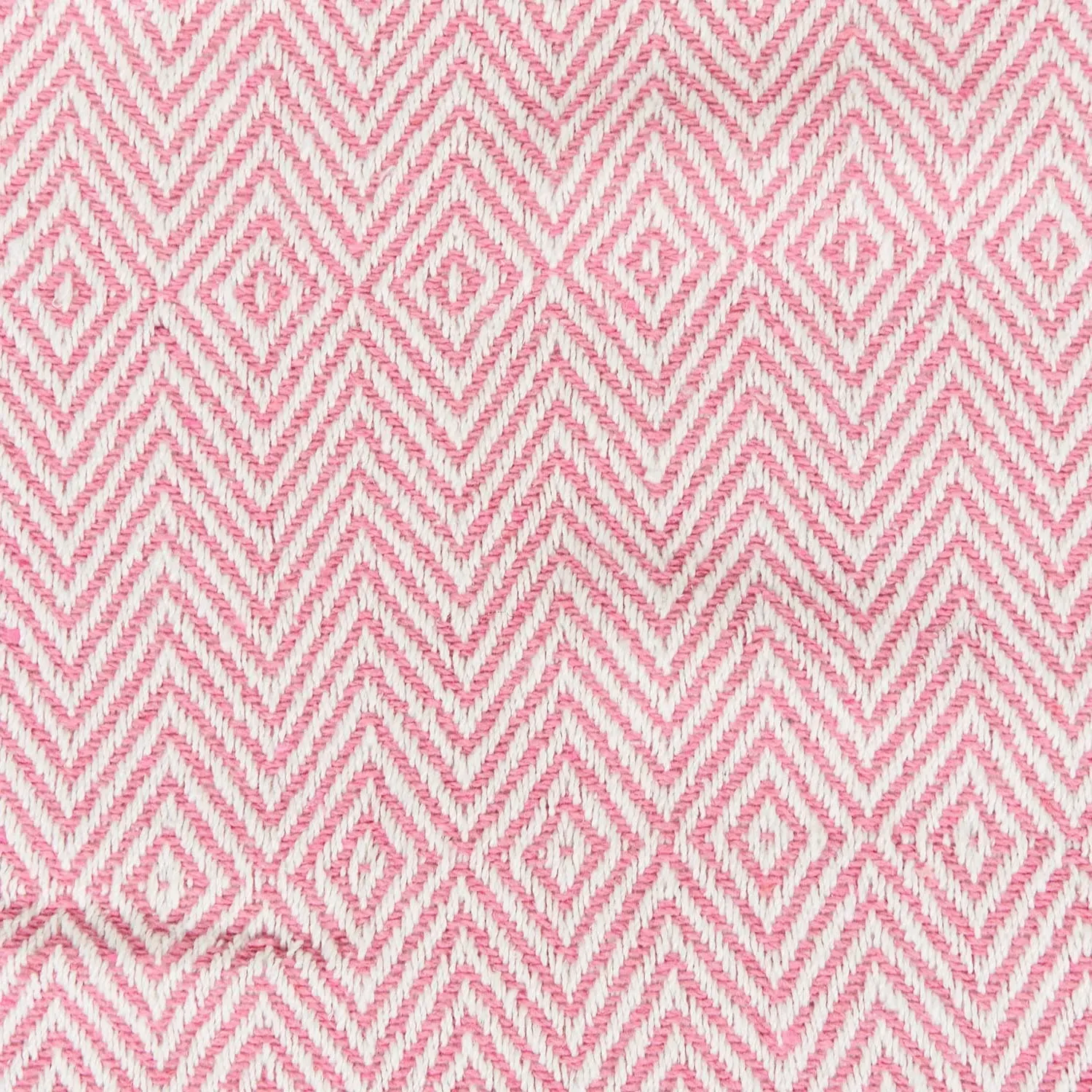 Geo Woven Throw - Pink