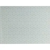Geometric Blossom Worktop Saver - Grey, Glass