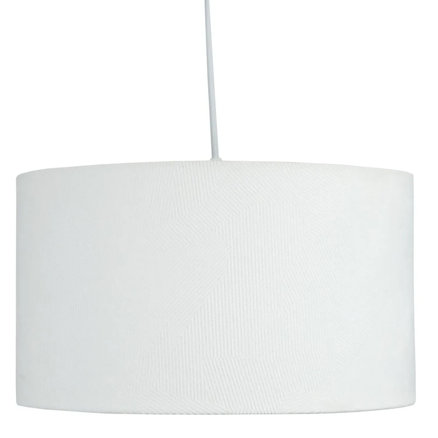 Geometric Drum Shade 20cm - White