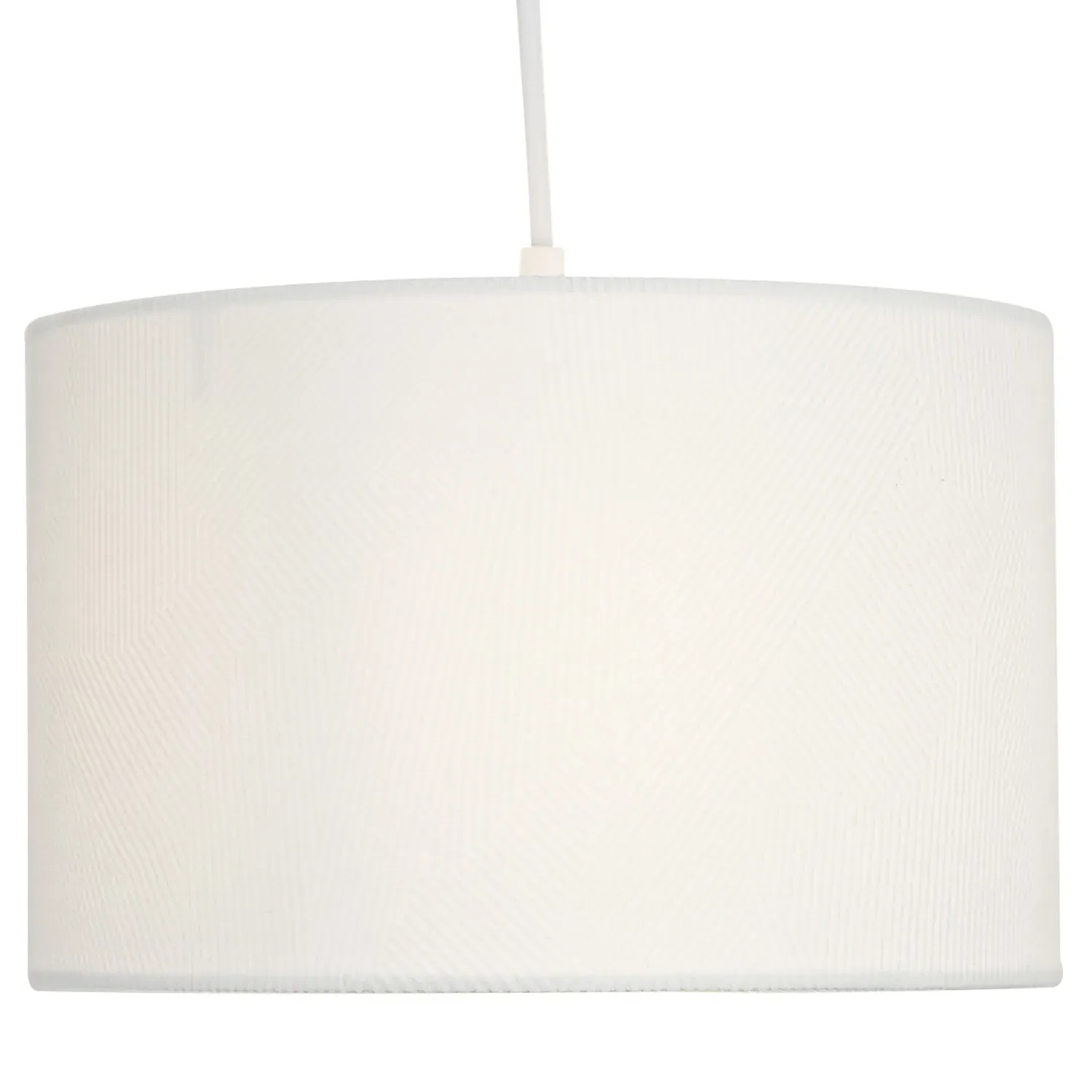 Geometric Drum Shade 25cm - White