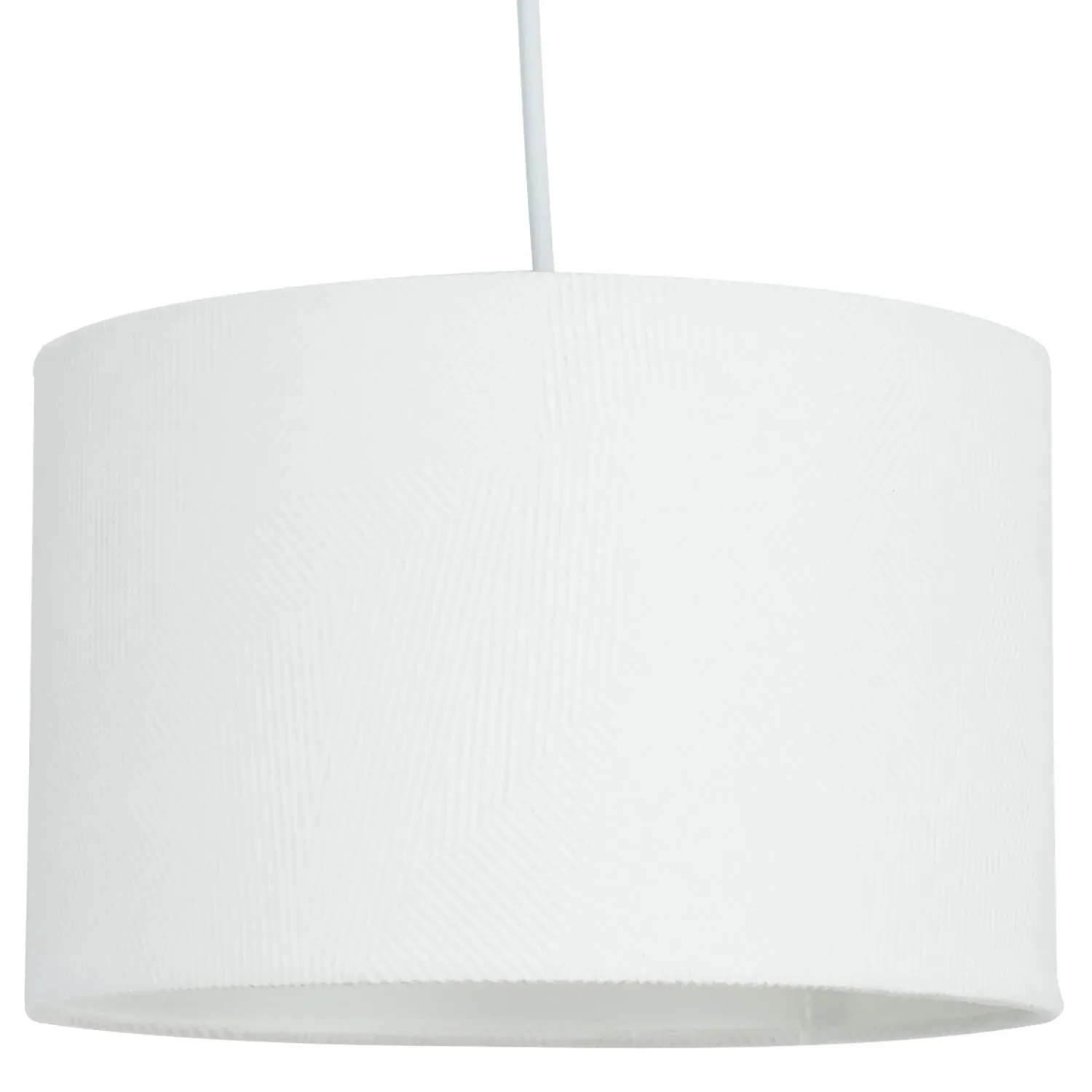 Geometric Drum Shade 25cm - White