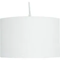 Geometric Drum Shade 25cm - White