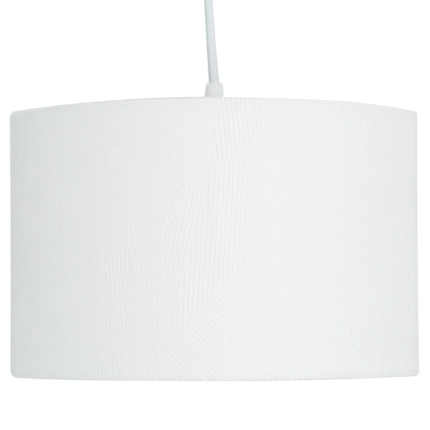 Geometric Drum Shade 25cm - White image