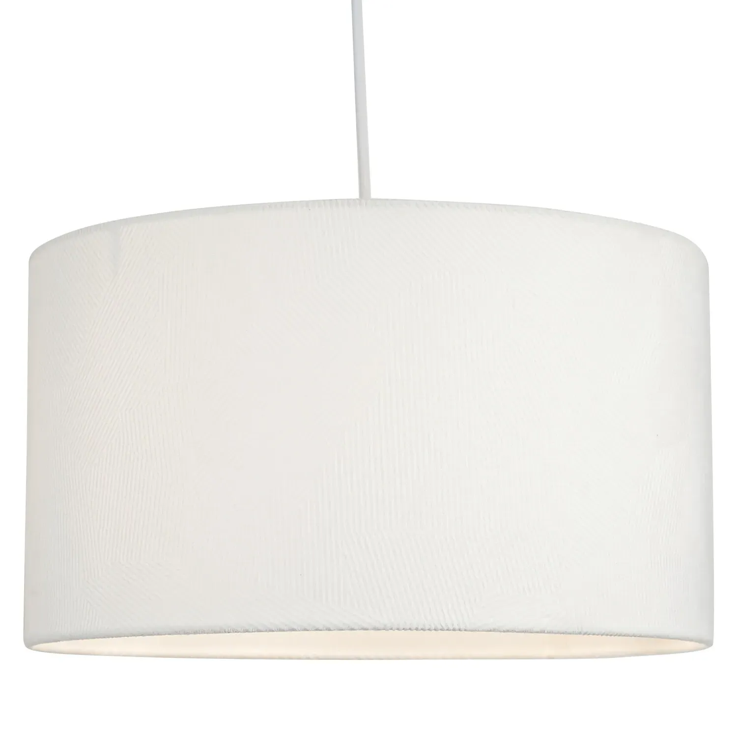 Geometric Drum Shade 30cm - White