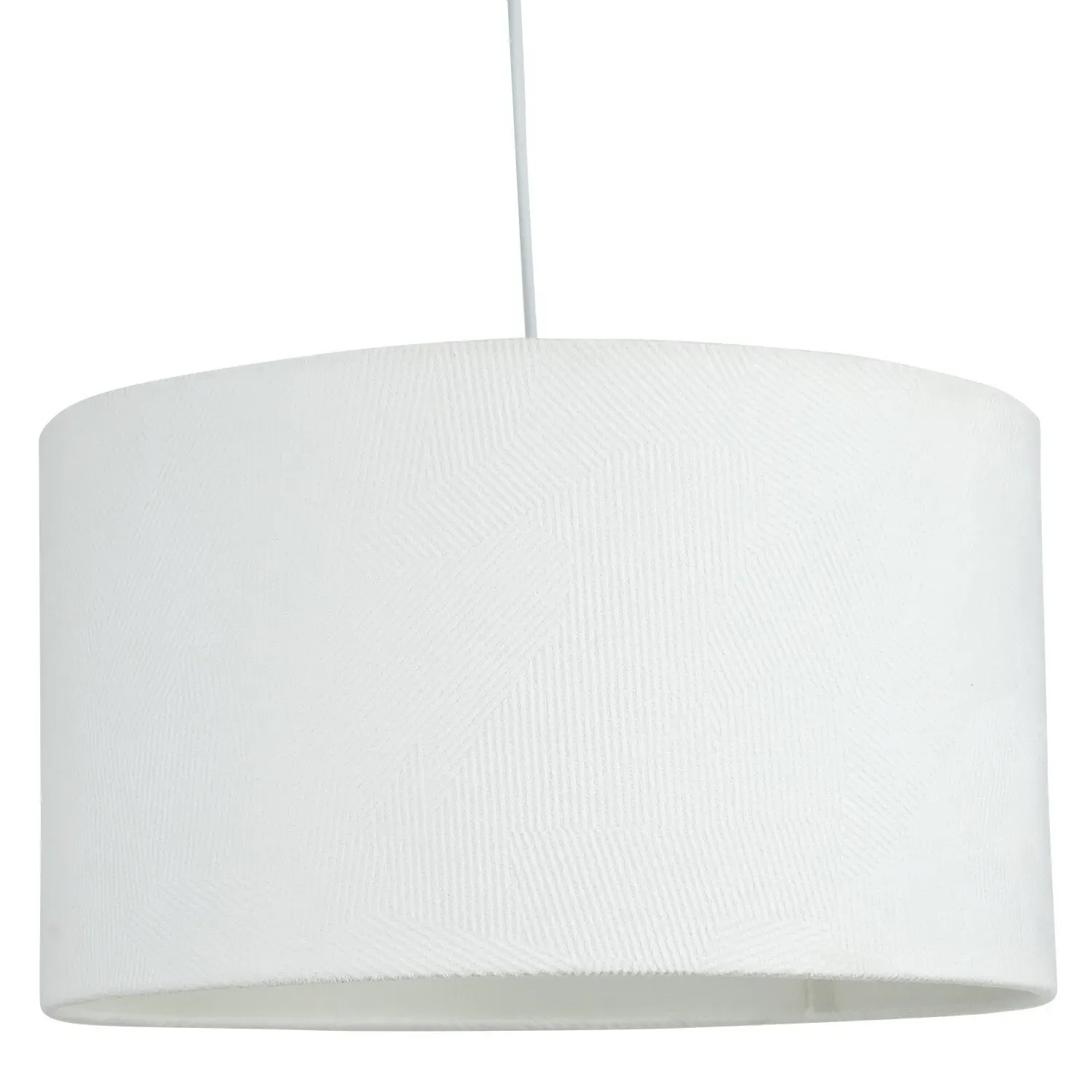 Geometric Drum Shade 30cm - White
