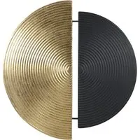 Geometric Semi Circles Metal Wall Art - Black, Gold