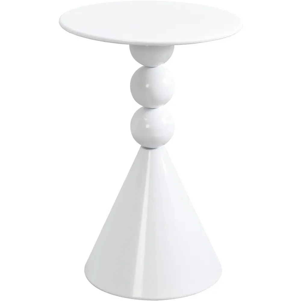 Geometric Side Table - White