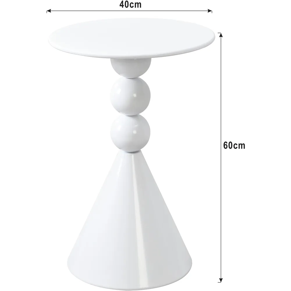 Geometric Side Table - White