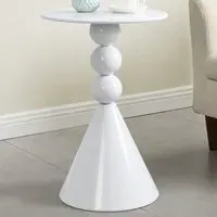 Geometric Side Table - White