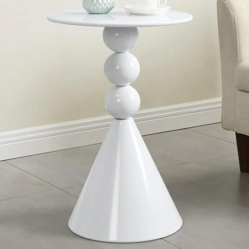 Geometric Side Table - White image