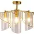 Georgie 3 Arm Flush Ceiling Fitting - Brass