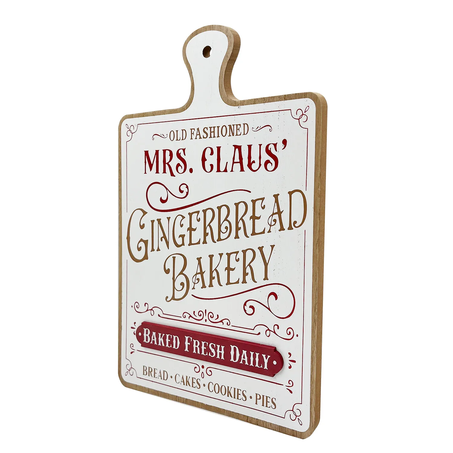 Gingerbread Bakery Plaque - White
