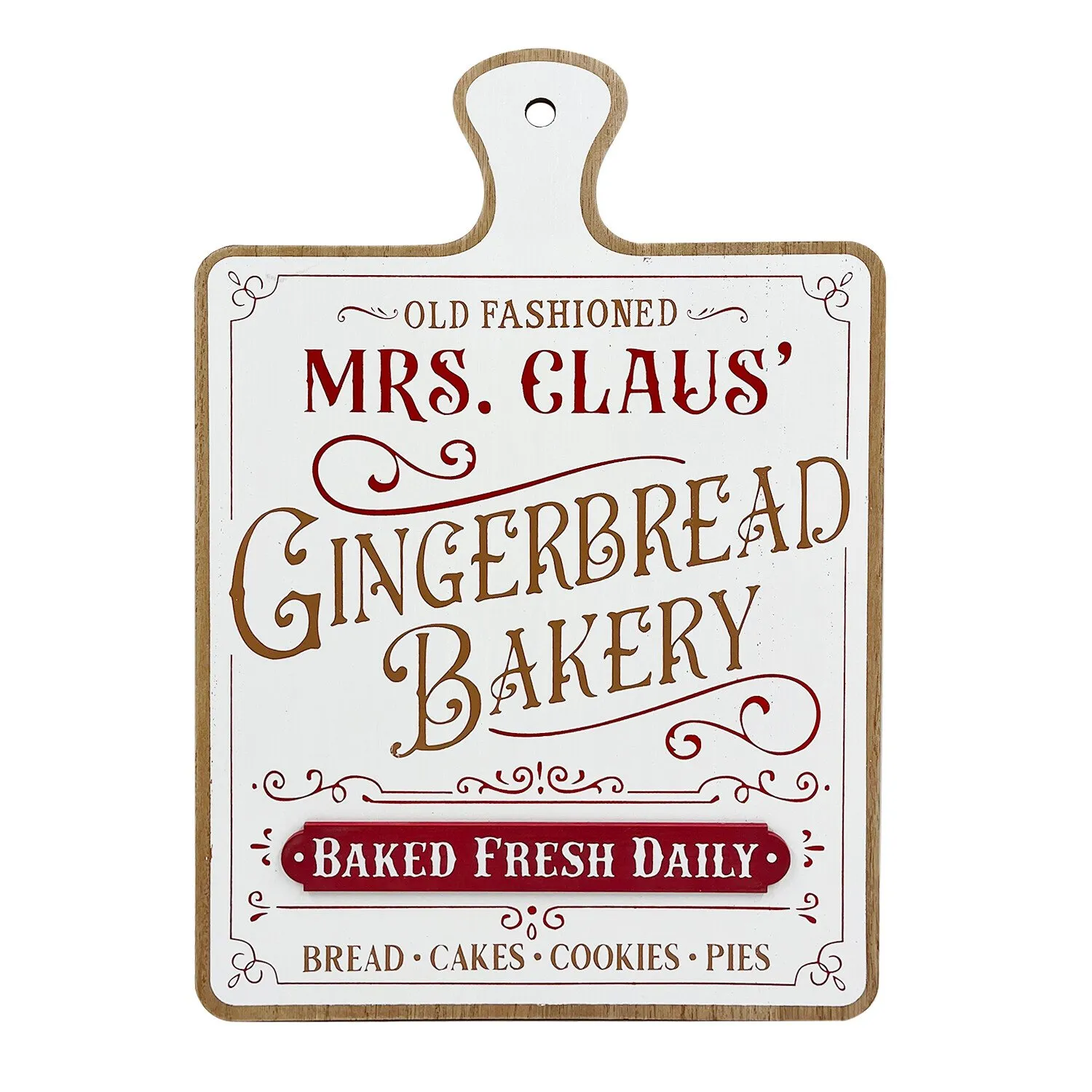 Gingerbread Bakery Plaque - White image