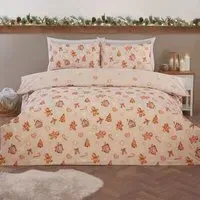 Gingerbread Cookies Double Duvet Set - Natural
