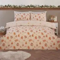 Gingerbread Cookies Super King Duvet Set - Natural