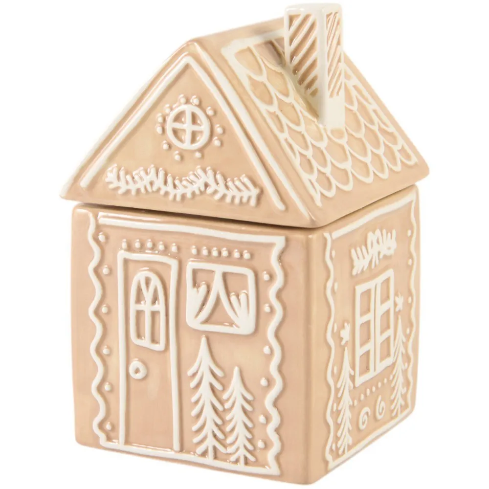 Gingerbread House Ceramic Candle - Caramel Waffle Latte