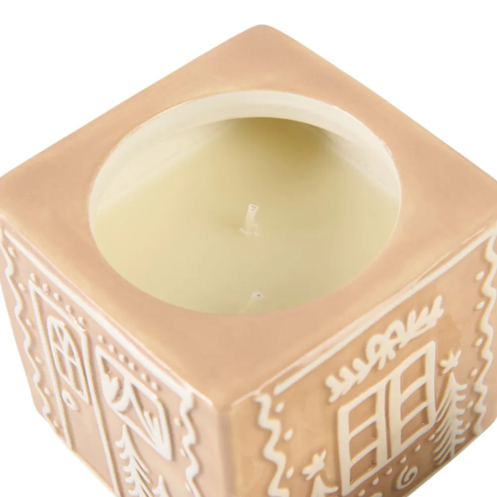 Gingerbread House Ceramic Candle - Caramel Waffle Latte