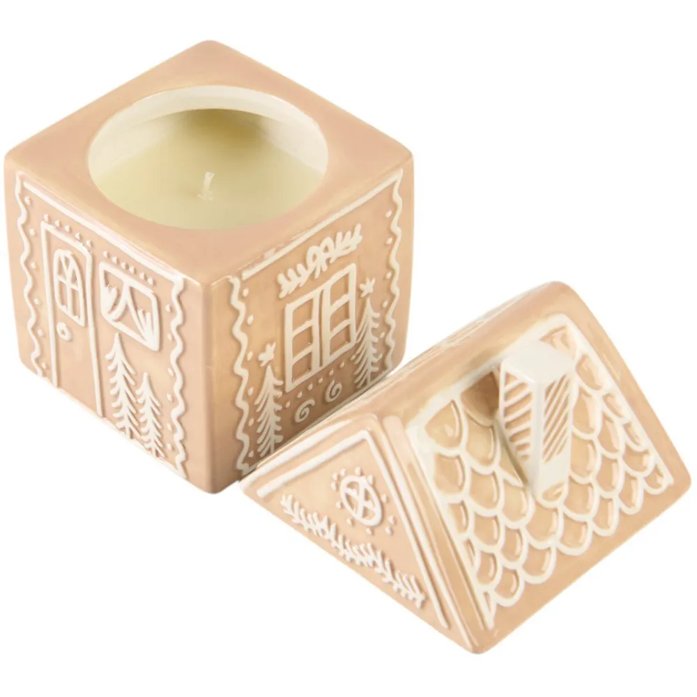 Gingerbread House Ceramic Candle - Caramel Waffle Latte