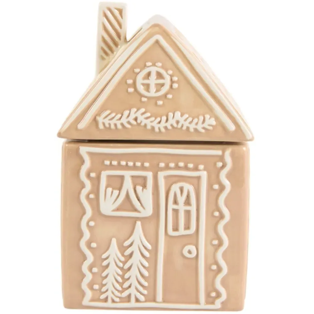 Gingerbread House Ceramic Candle - Caramel Waffle Latte image