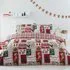 Gingerbread House Double Duvet Set - Red