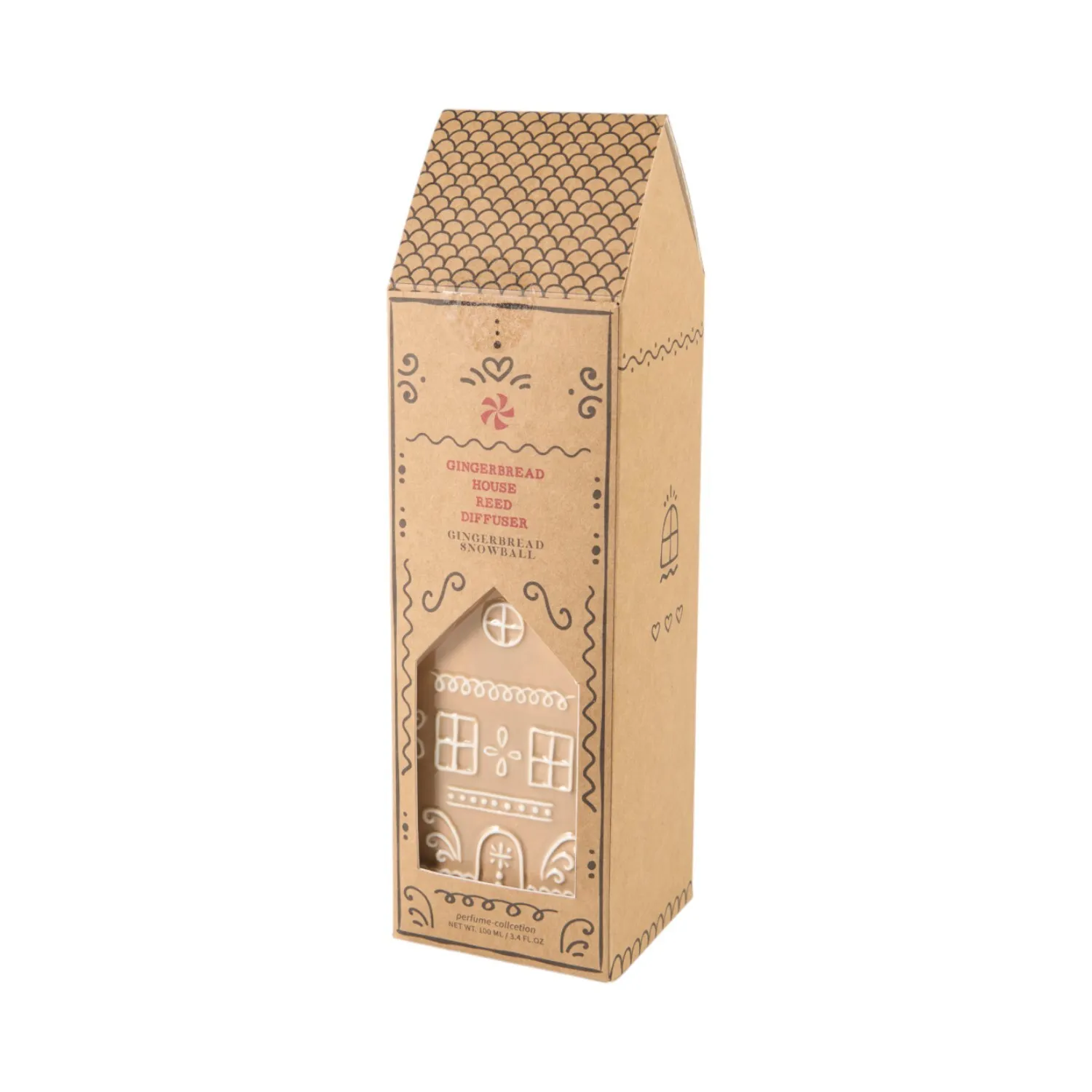 Gingerbread House Reed Diffuser - Brown