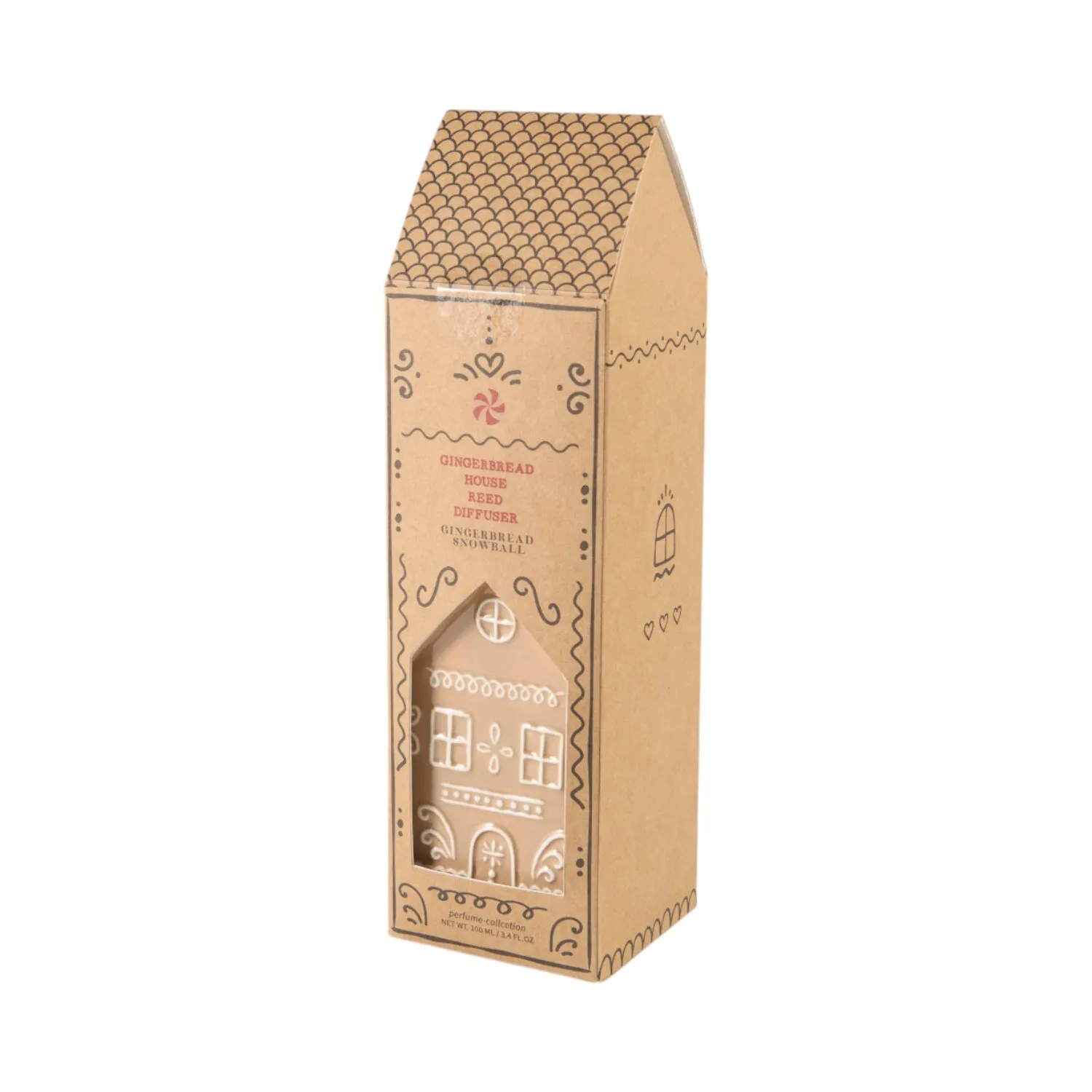 Gingerbread House Reed Diffuser - Brown