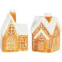 Gingerbread House Salt & Pepper Shakers - Brown