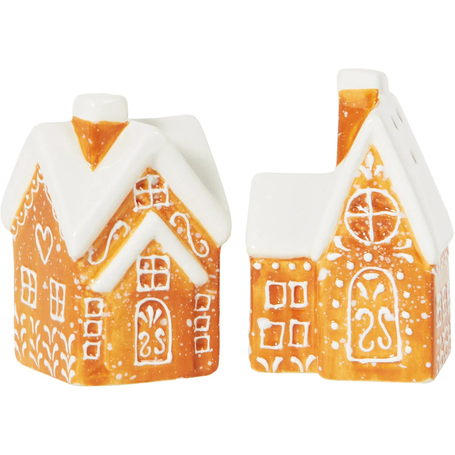 Gingerbread House Salt & Pepper Shakers - Brown