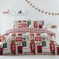 Gingerbread House Single Duvet Set - Red