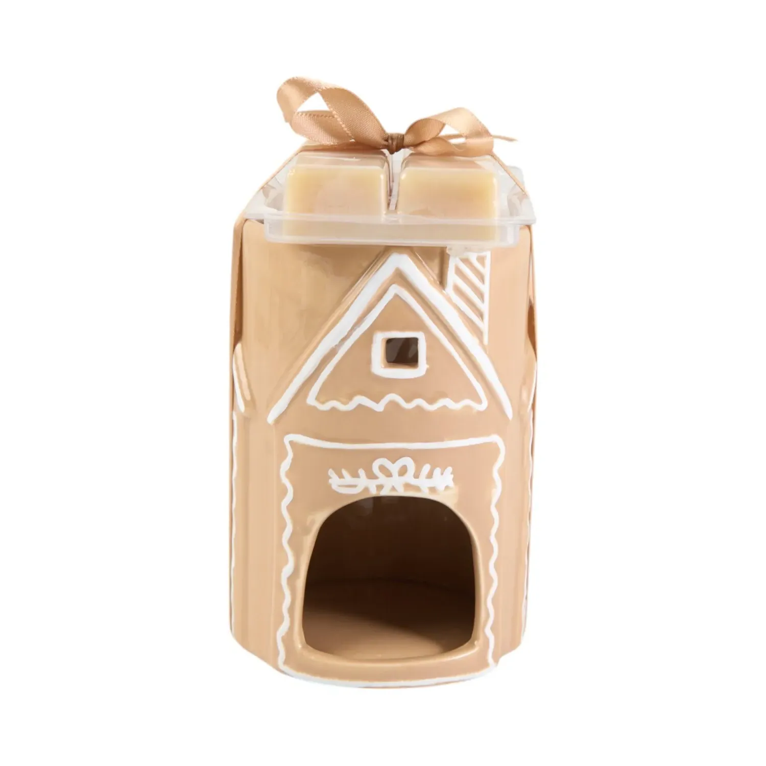 Gingerbread House Wax Burner Set - Natural
