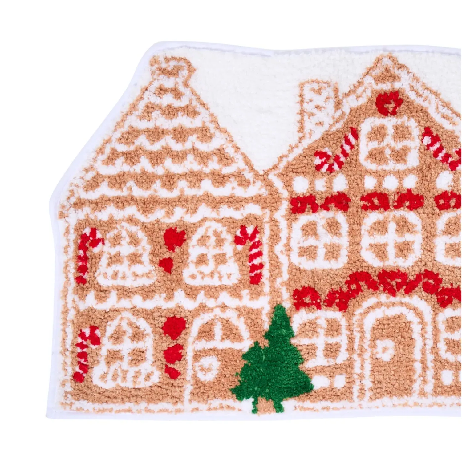 Gingerbread Houses Bath Mat - Neutral