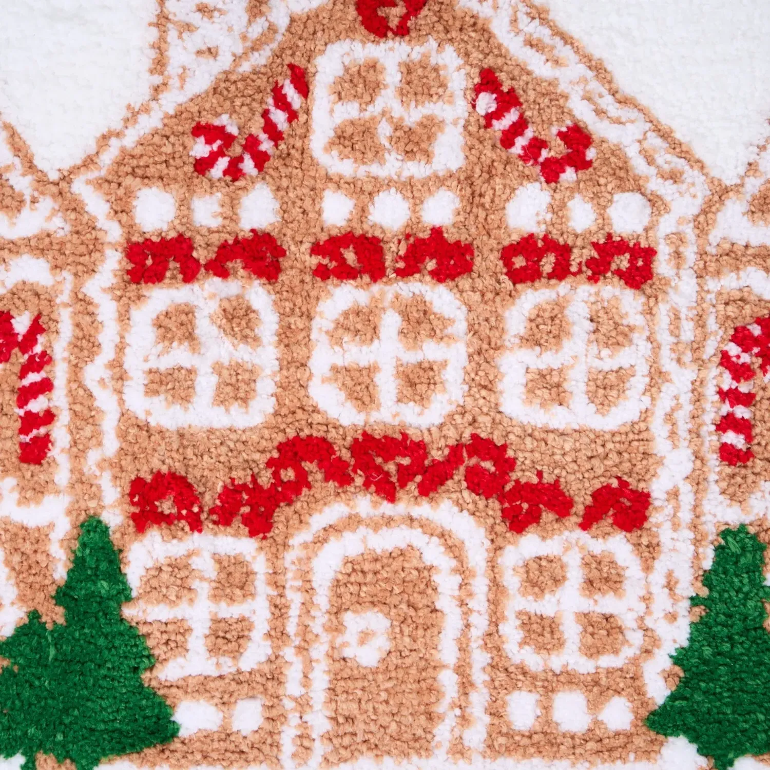 Gingerbread Houses Bath Mat - Neutral