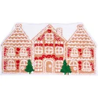 Gingerbread Houses Bath Mat - Neutral