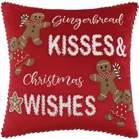 Gingerbread Kisses Cushion 45cm