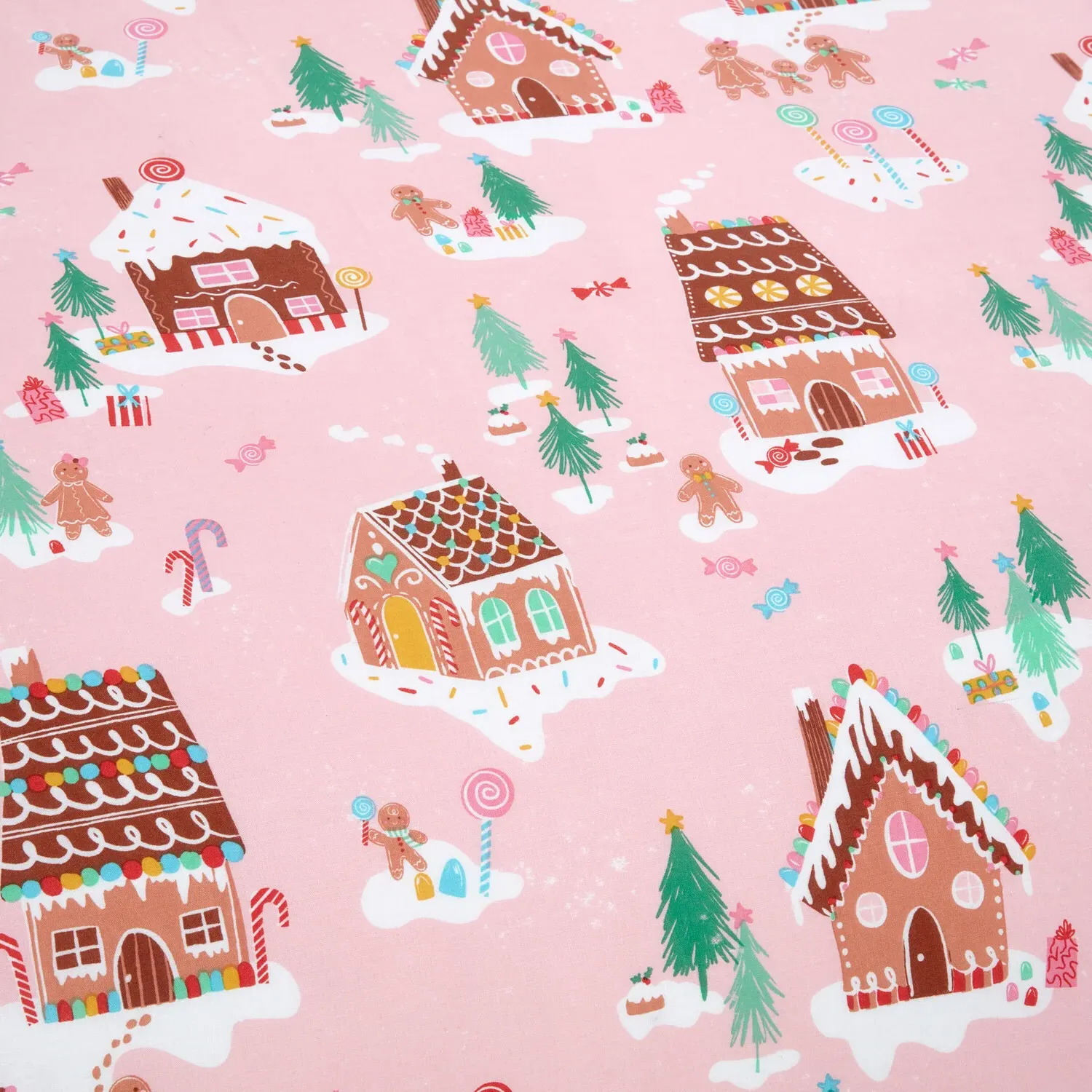 Gingerbread Lane King Size Duvet Set - Pink