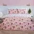 Gingerbread Lane King Size Duvet Set - Pink