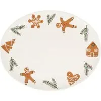 Gingerbread Serving Platter - White