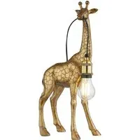 Giraffe Table Lamp with Bulb - Antique Gold