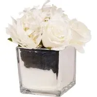 Glamour Cube Floral Arrangement - White