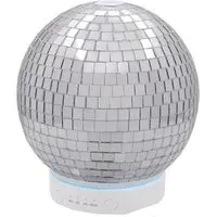 Glass Disco Ball Diffuser with LED - Silver
