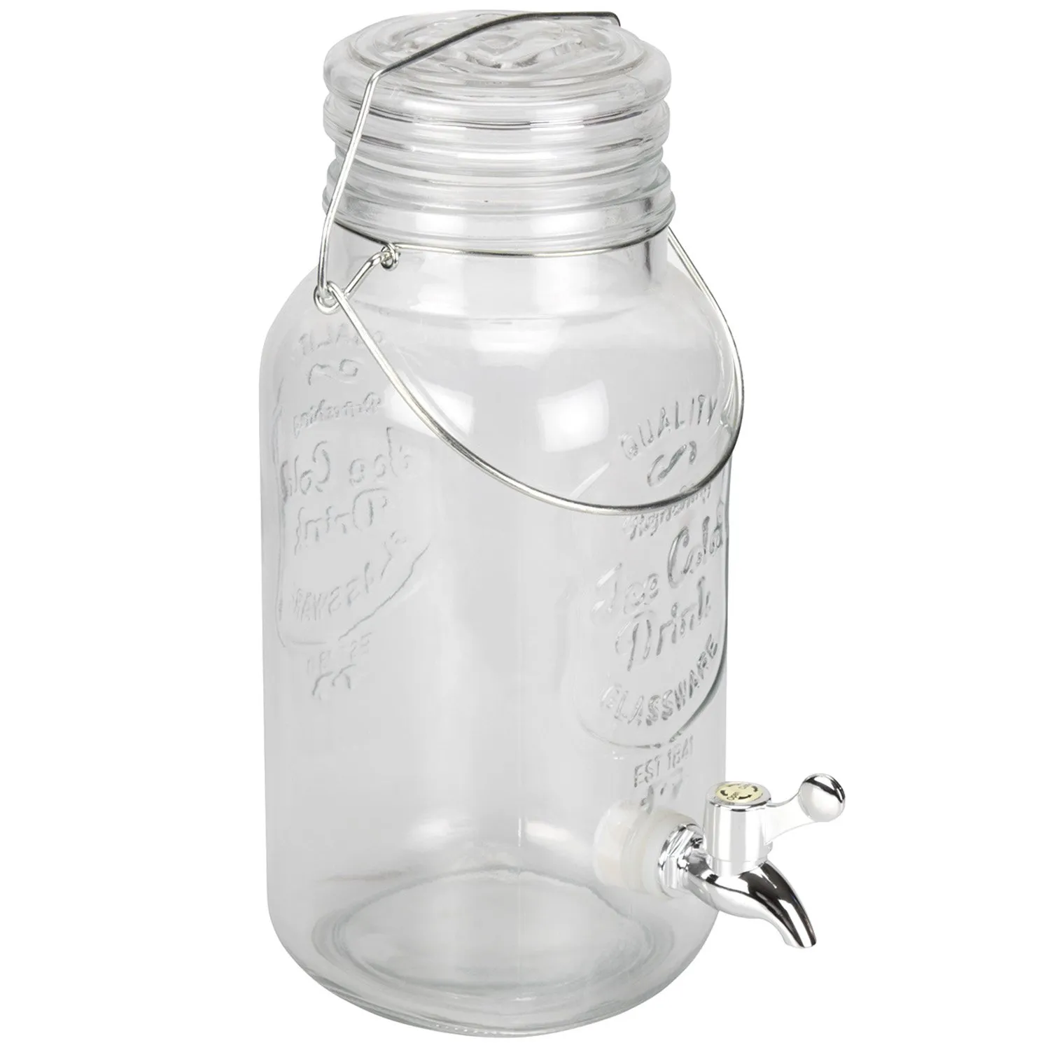 Glass Drinks Dispenser 3.5L - Clear image